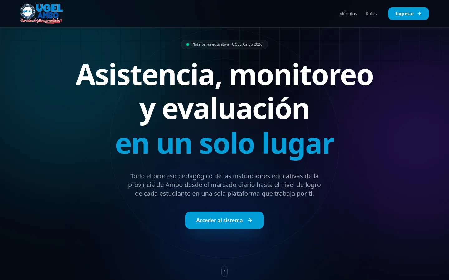 Vista previa del sitio Sistema UGEL Ambo
